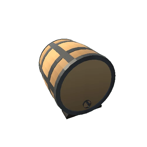 Large Light Wooden Cask